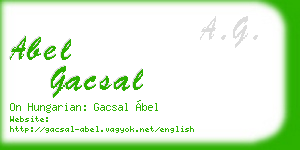 abel gacsal business card