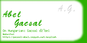 abel gacsal business card